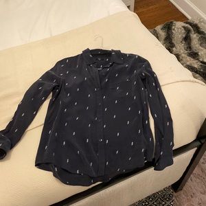 Rails lightning bolt button down top